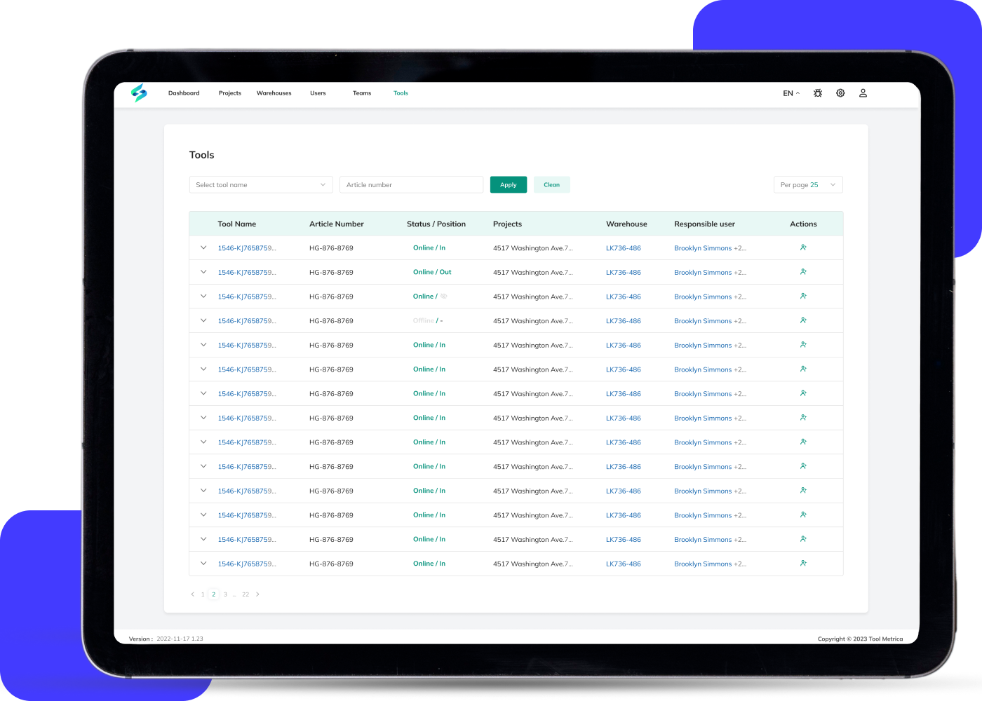 Tool Tracking Solution
