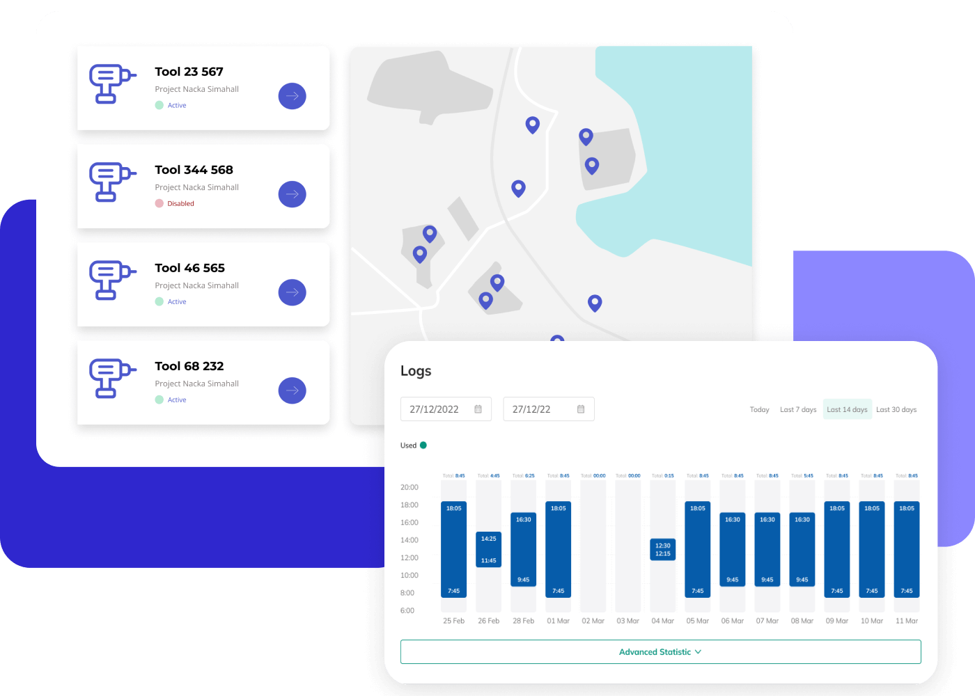 Illustration of tools tracker