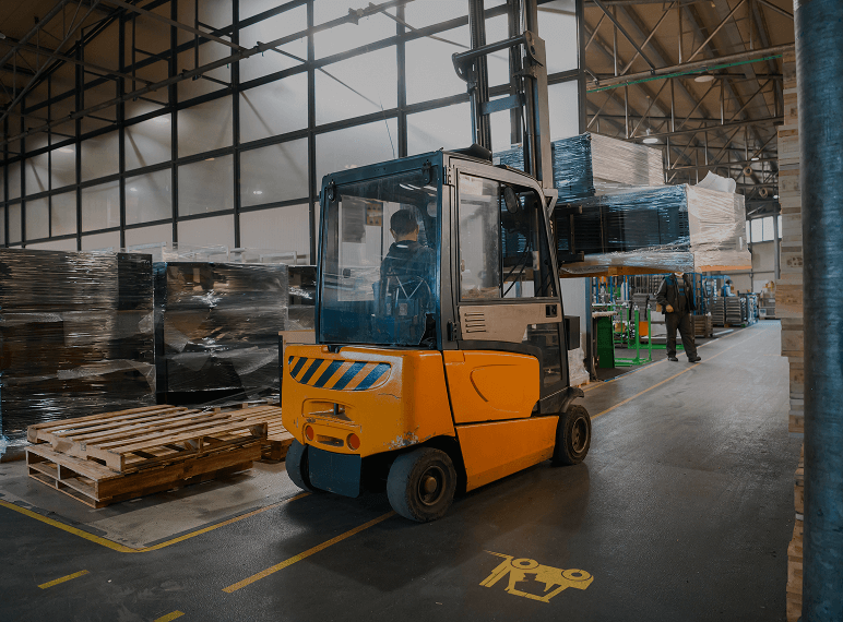 Handling Equipment
Forklifts, pallet jacks, stackers, cranes